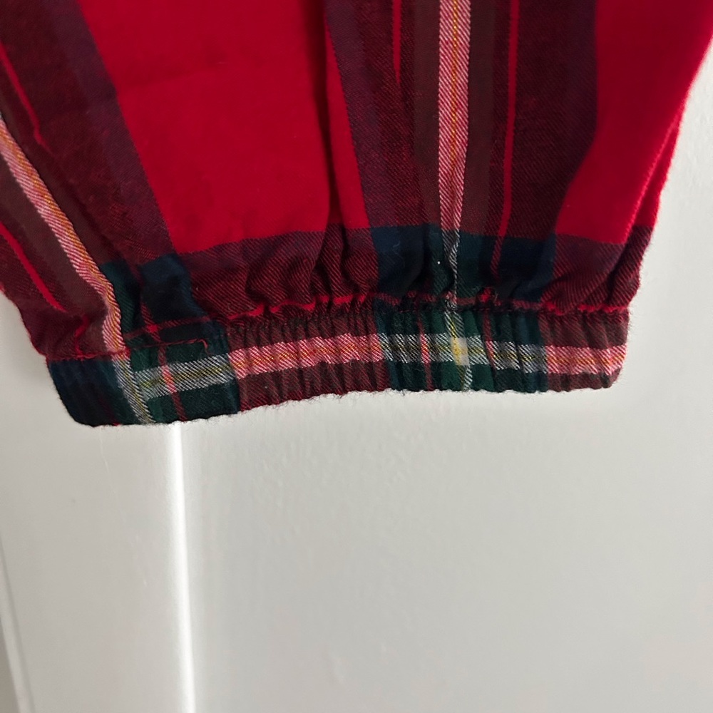 Stars Above Red Plaid FlannelJogger Pajama Pants - Picture 5 of 7